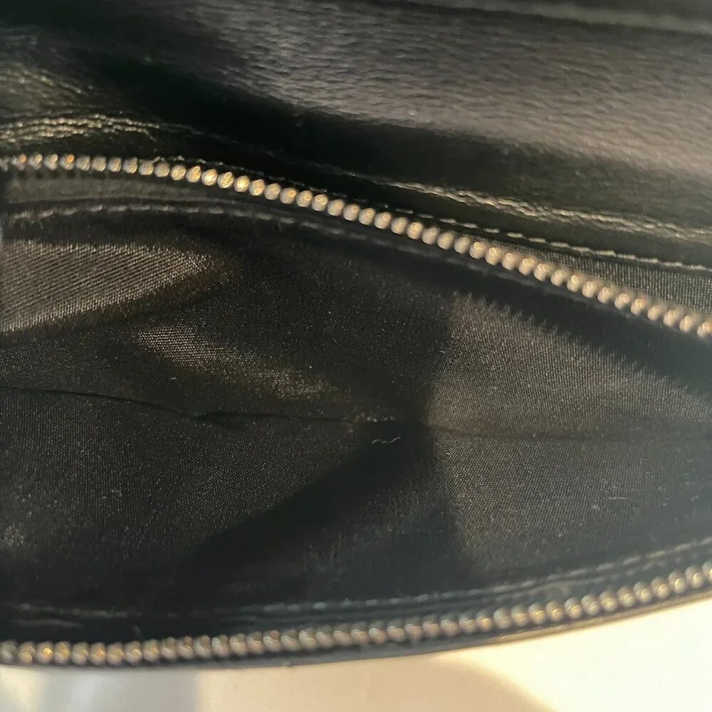Dior Black Diamond Vertical Long Wallet - Preowned